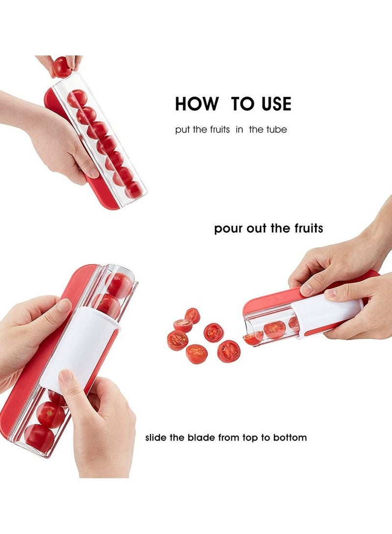 NIBEMINENT Fruit Slicer Grape Cherry Tomato Divider Cake Decorating Kitchen Utensils Cooking Tools for Salad, Vegetable Baby - Image 3