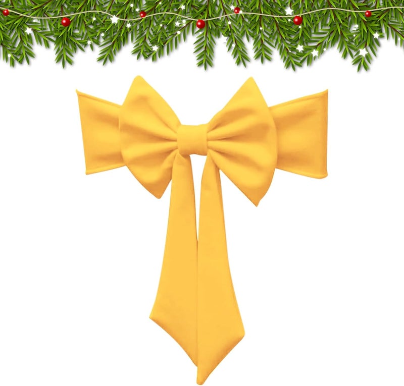 Chair Christmas Bows - Holiday Chair Decoration, Holiday Throne Bows with Ribbon Accents, Festive Throne Decor for Party Use, Festive Ribbons, Red Seat Christmas Ribbon for Celebration - Image 5