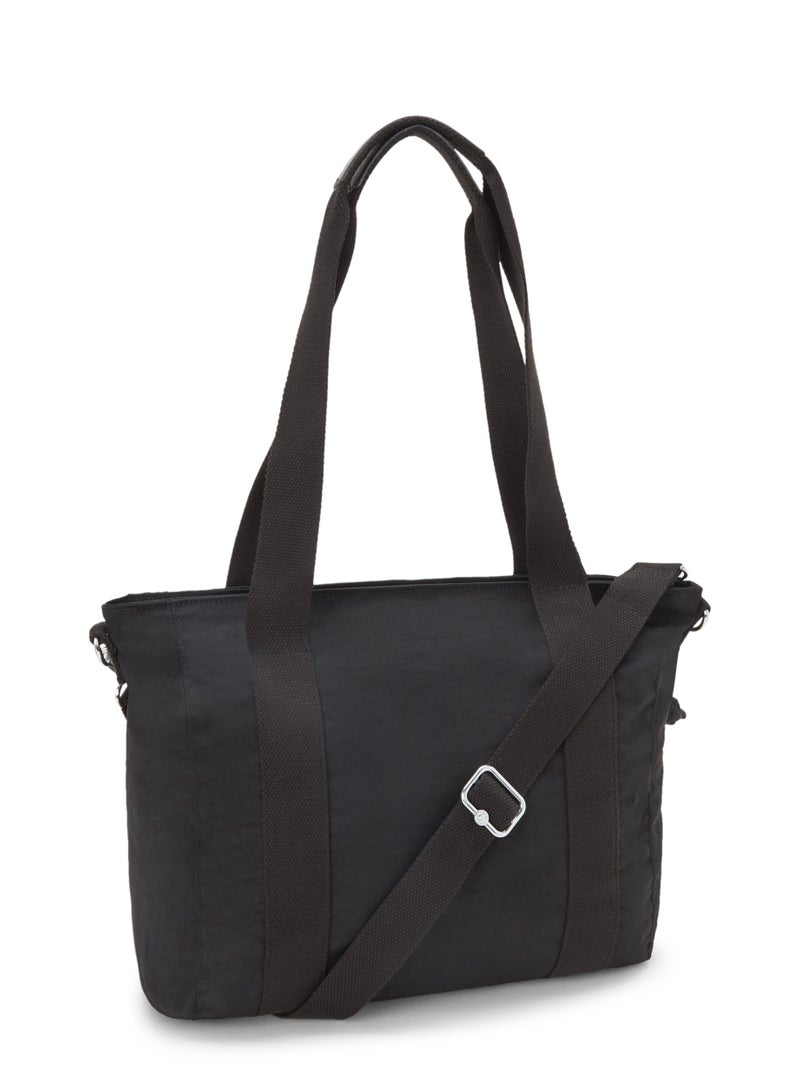 kipling Asseni Small Tote with Detachable Shoulder Strap Black Noir - Image 4