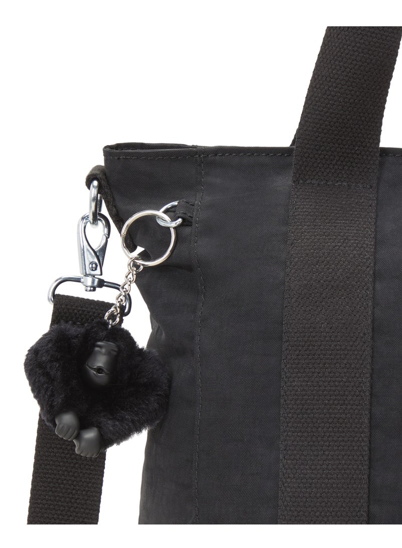 kipling Asseni Small Tote with Detachable Shoulder Strap Black Noir - Image 5