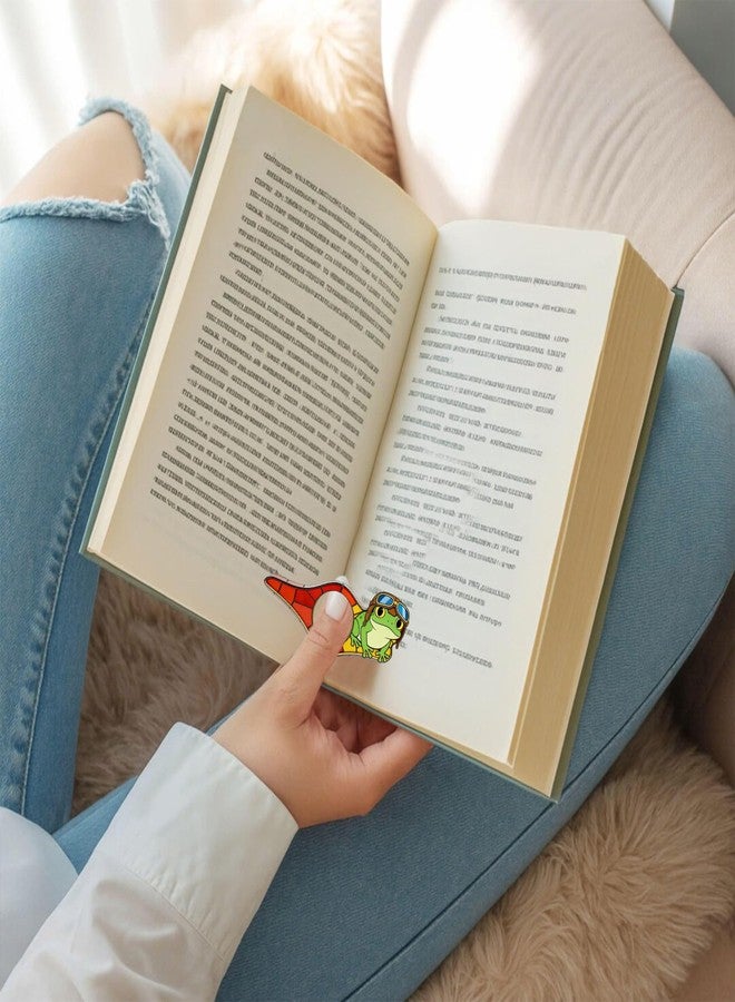 VAIIEYO حامل صفحات الكتب على شكل ضفدع، حامل صفحات الكتب ذو المقبض المريح، ملحق للقراءة، حوامل صفحات كتب أكريليك ناعمة وخفيفة الوزن للطلاب والمعلمين ومحبي الكتب والأدباء وعشاق القراءة، هدية مثالية - Image 5