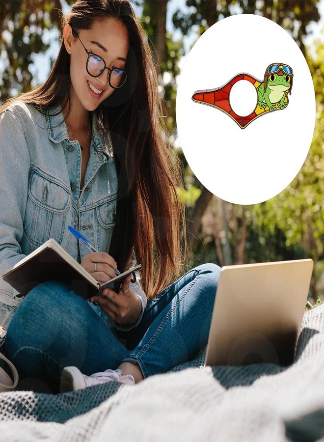 VAIIEYO حامل صفحات الكتب على شكل ضفدع، حامل صفحات الكتب ذو المقبض المريح، ملحق للقراءة، حوامل صفحات كتب أكريليك ناعمة وخفيفة الوزن للطلاب والمعلمين ومحبي الكتب والأدباء وعشاق القراءة، هدية مثالية - Image 4