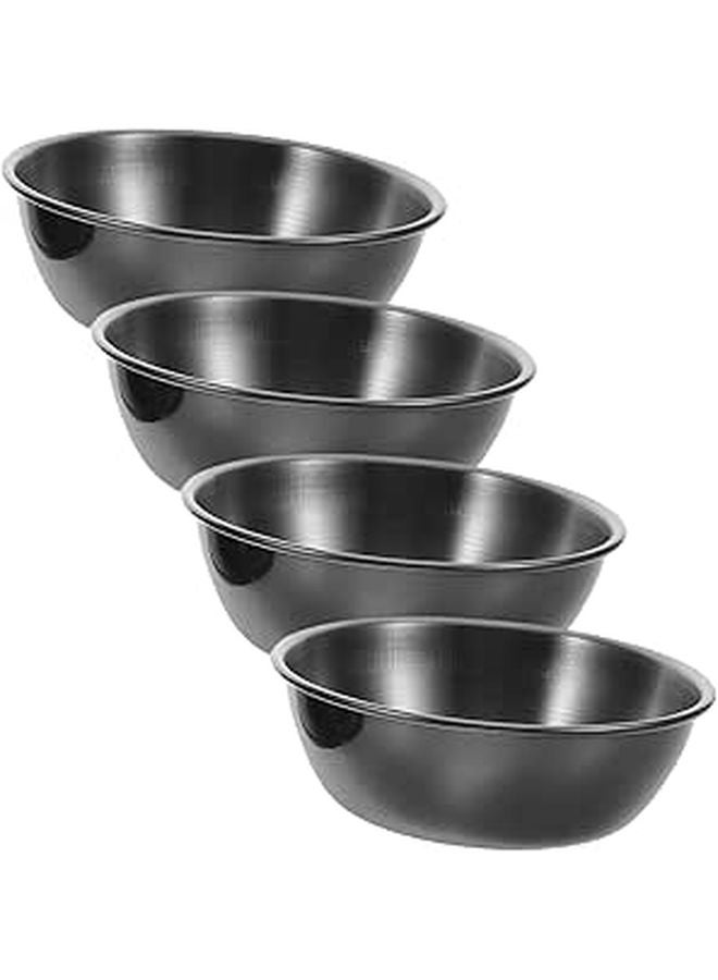 4Pcs Stainless Steel Mini Sushi Sauce Bowls Salad Plates for Home Restaurant Events - Image 1