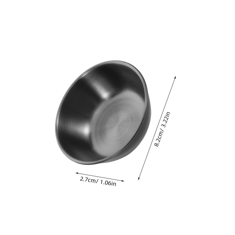 4Pcs Stainless Steel Mini Sushi Sauce Bowls Salad Plates for Home Restaurant Events - Image 3