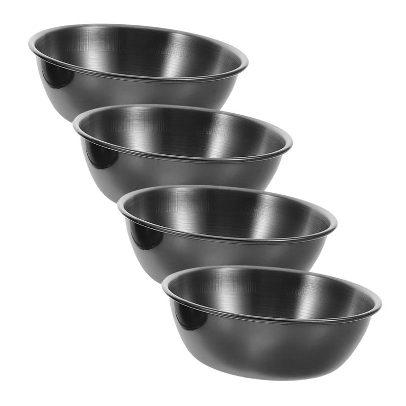 4Pcs Stainless Steel Mini Sushi Sauce Bowls Salad Plates for Home Restaurant Events - Image 2