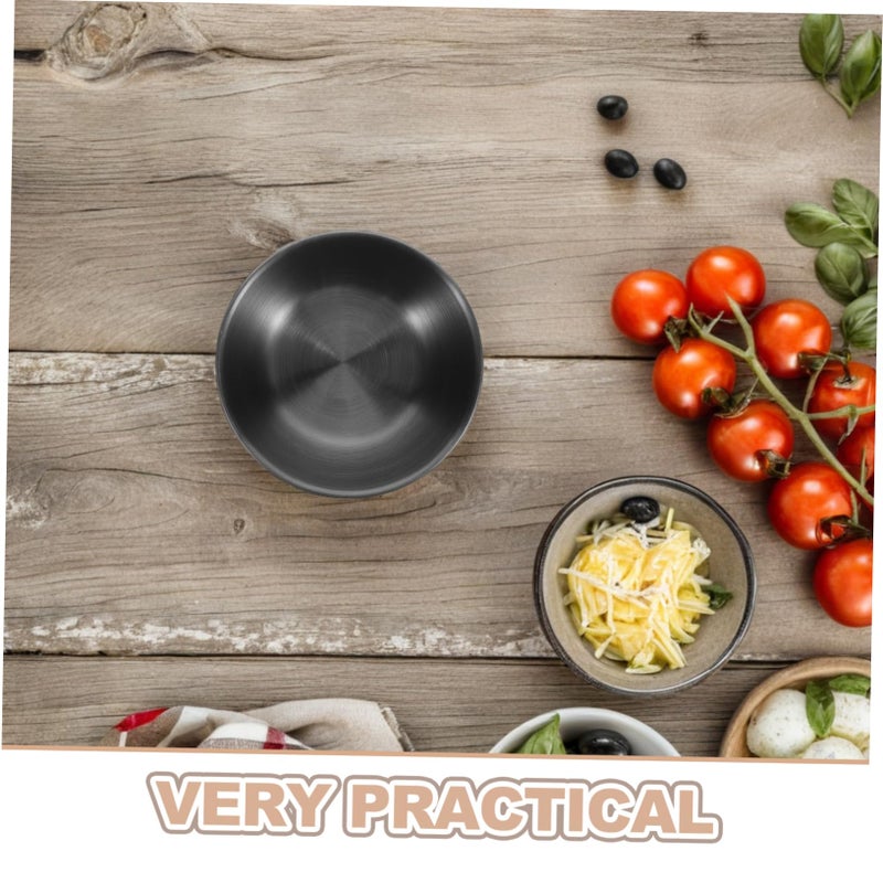 4Pcs Stainless Steel Mini Sushi Sauce Bowls Salad Plates for Home Restaurant Events - Image 4