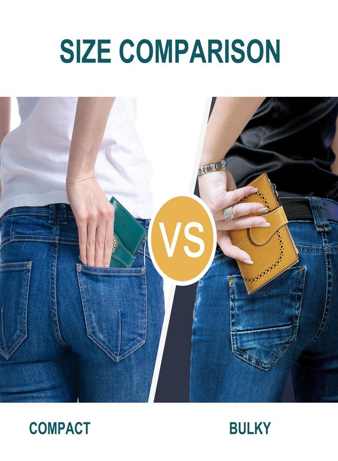 Tipmile Small Wallet for Women Bifold RFID Blocking Card Holder Leather Wallets with Zipper Coin Pocket - Image 4