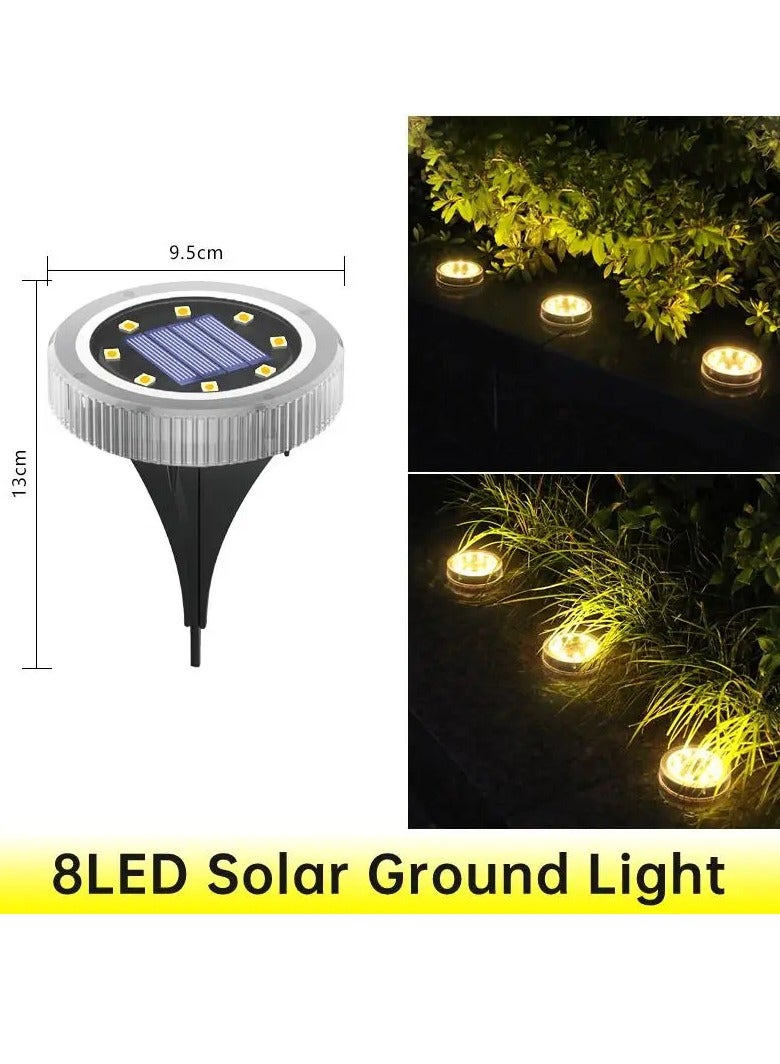 AROAQ Solar Ground Lights, Ip65 Waterproof Path Lawn Light, Strong Durable Super Bright Deck Light, Solar Landscape Lighting Decorations Outdoor For Garden Lawn Patio Pathway Yard, (Yellow Light) - Image 1