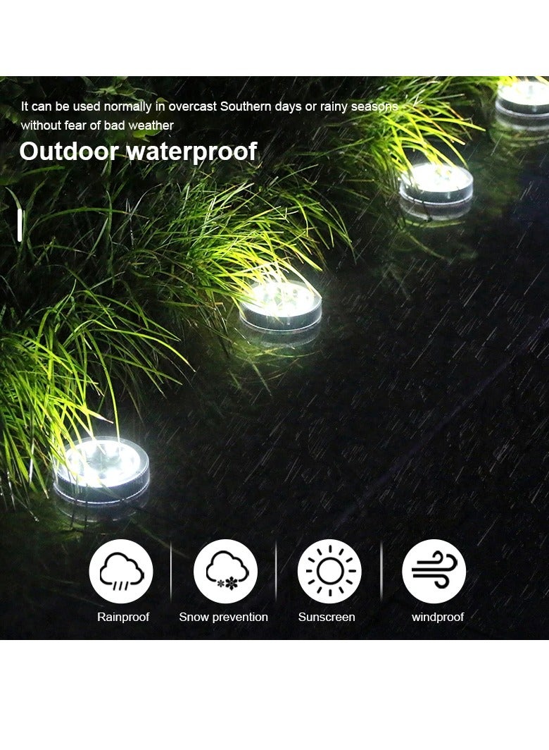 AROAQ Solar Ground Lights, Ip65 Waterproof Path Lawn Light, Strong Durable Super Bright Deck Light, Solar Landscape Lighting Decorations Outdoor For Garden Lawn Patio Pathway Yard, (Yellow Light) - Image 4