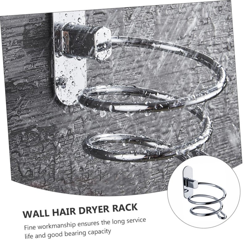 Wall Mounted Hair Dryer Holder Rack Durable Storage Shelf For Bathroom Space Saving - Image 3