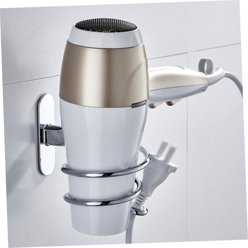 Wall Mounted Hair Dryer Holder Rack Durable Storage Shelf For Bathroom Space Saving - Image 4