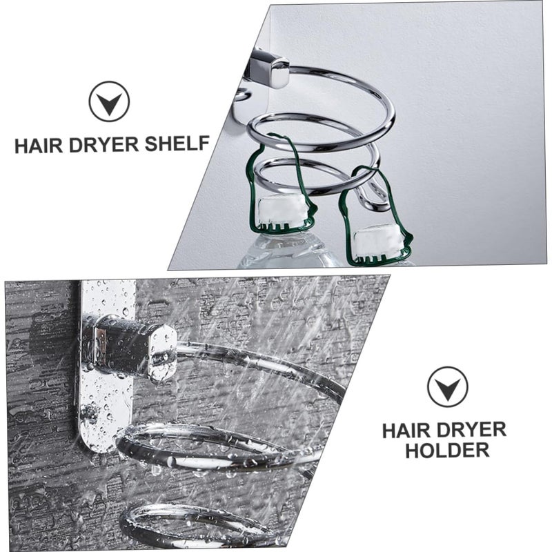 Wall Mounted Hair Dryer Holder Rack Durable Storage Shelf For Bathroom Space Saving - Image 5