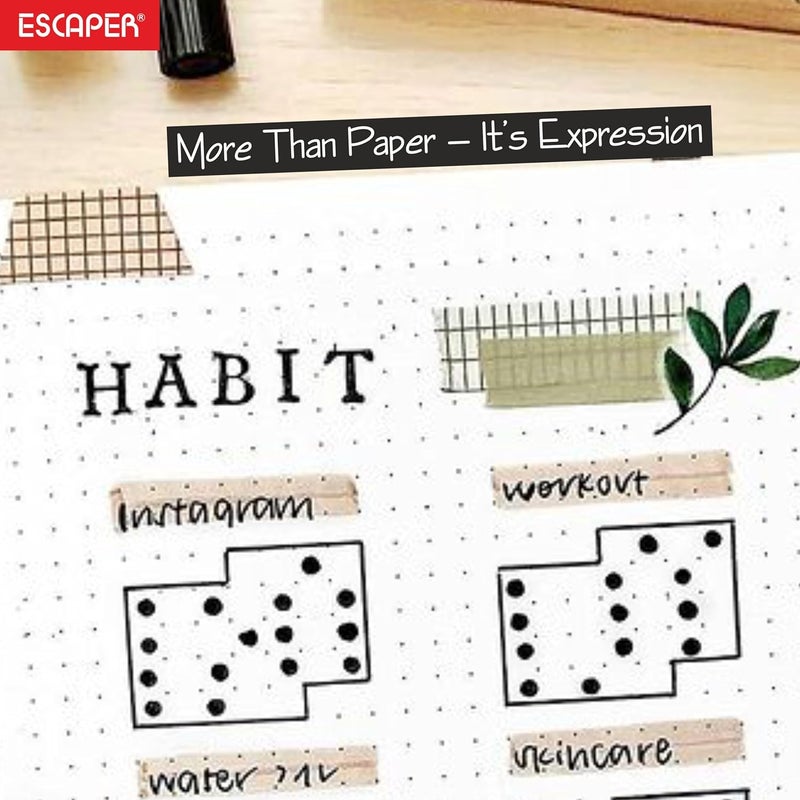 ESCAPER ورقة شبكية نقطية، حجم A4، جودة ورق 90 جرام، طباعة على الجانبين، أوراق غير مثقوبة للاستخدام في التدوين، الرسم، التصميم، الرسوم البيانية، الرسم الفني والاستخدام المكتبي - Image 4