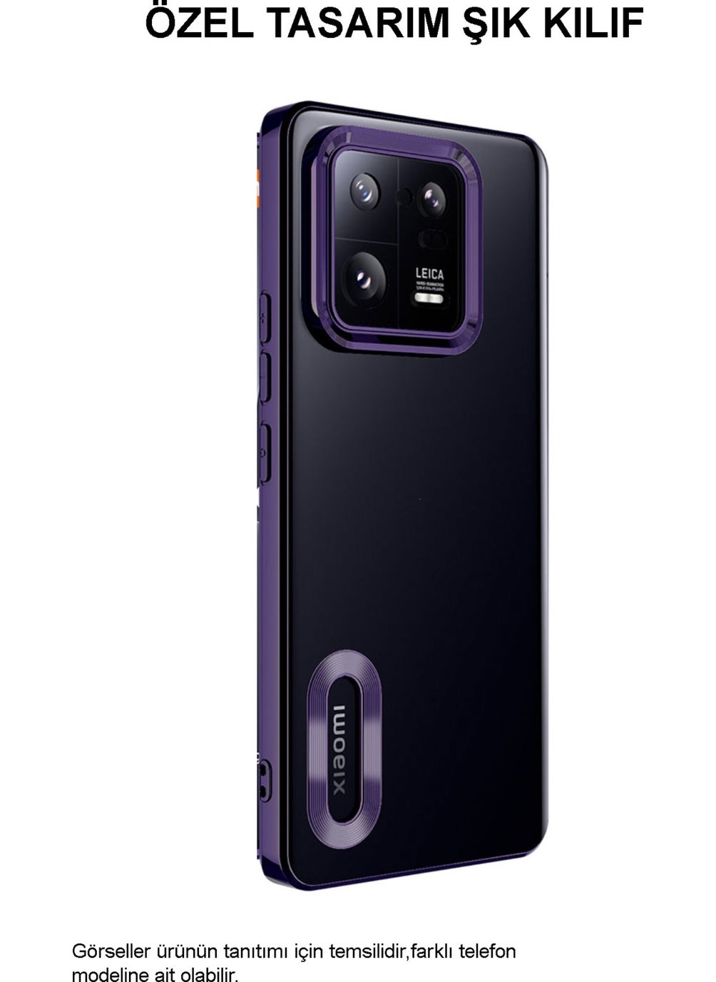 Case World Xiaomi Redmi 9c Transparent Luxury Silicone Case Showing Logo with Colored Lens Protection on the Cover Sides - Lilac  - Image 4
