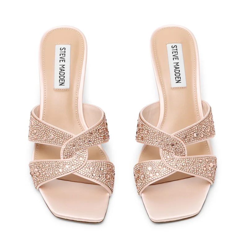 ستيف مادن Instep Rose Gold Women's Heel Sandals