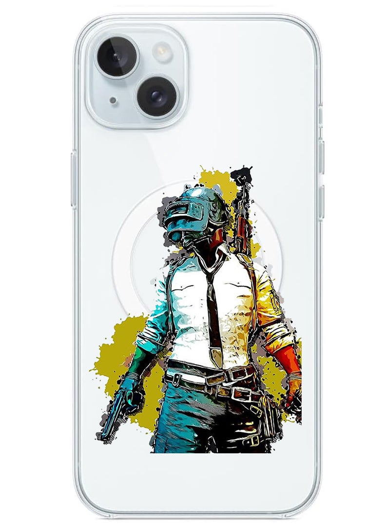 Theodor Magnetic Case for iPhone 15 6.1-inch Compatible with MagSafe Wireless Charging, Shockproof Phone Bumper Cover Pubg - Image 1