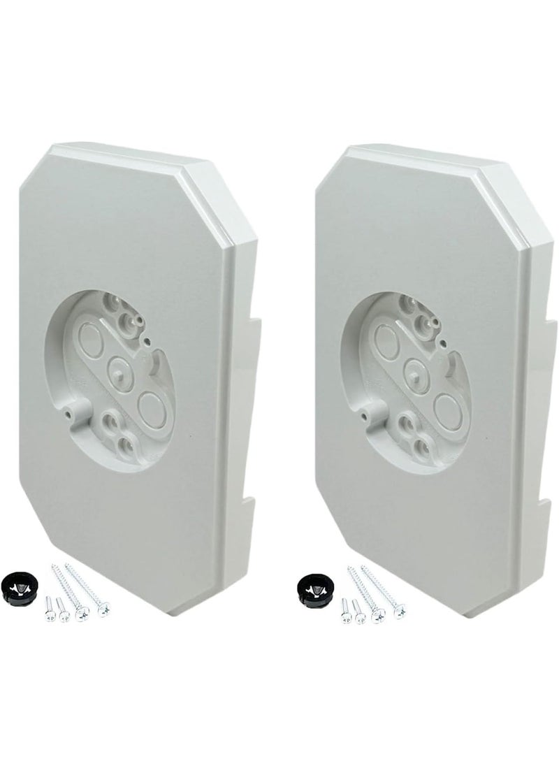 iMBAPrice iMBAPrice 8141DBL2 White Outdoor Light Mounting Block with Builtin Electrical Box Siding Mounting Plate for 12 inch Lap Double and 4 inch Siding 2Pack  - Image 1