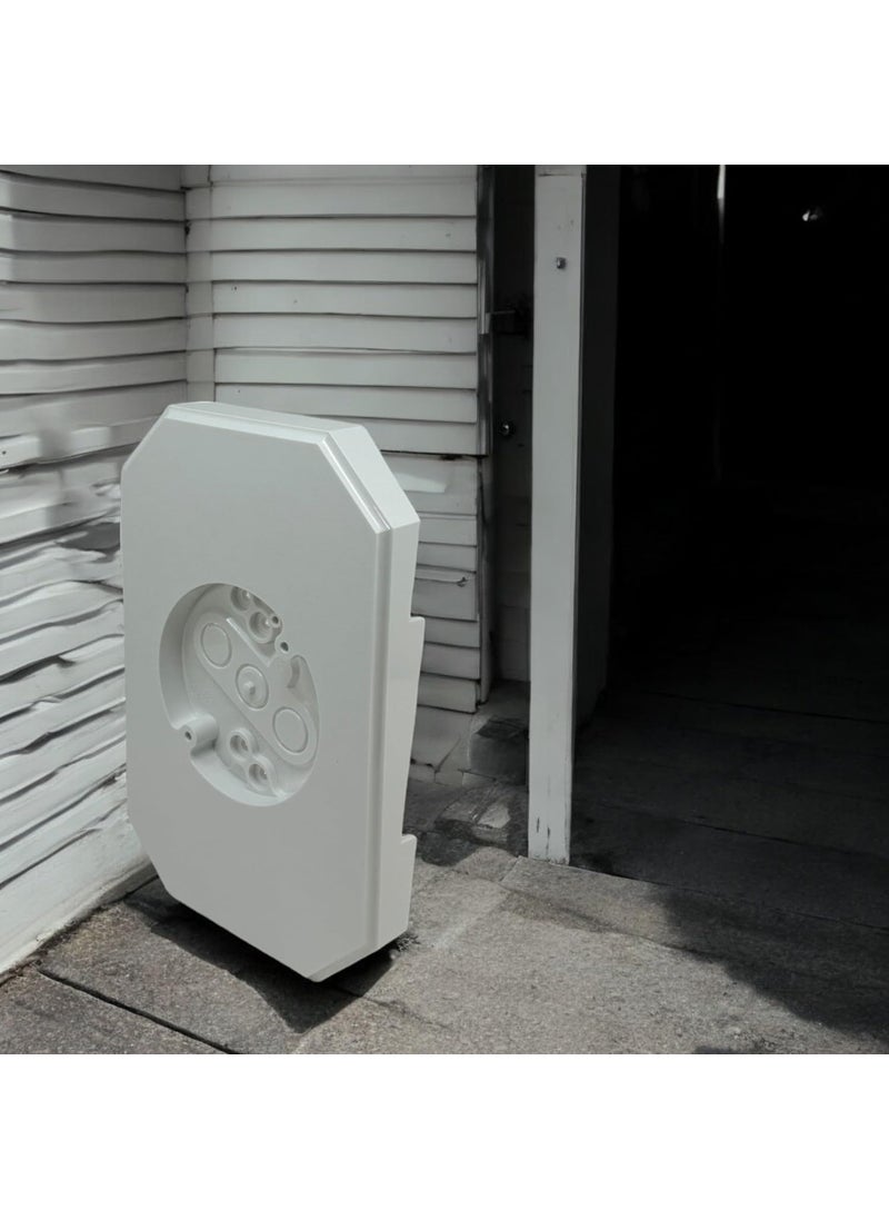 iMBAPrice iMBAPrice 8141DBL2 White Outdoor Light Mounting Block with Builtin Electrical Box Siding Mounting Plate for 12 inch Lap Double and 4 inch Siding 2Pack  - Image 3
