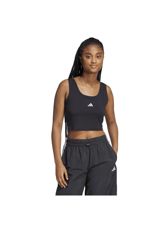 اديداس adidas essentials small logo cotton lifestyle women t-shirt