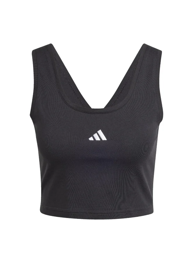 اديداس Adidas W Sl Sj Tk Black Training T-Shirts For Women 2XS