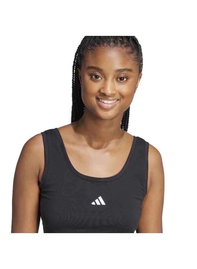 Adidas W Sl Sj Tk Black Training T-Shirts For Women 2XS - Image 5
