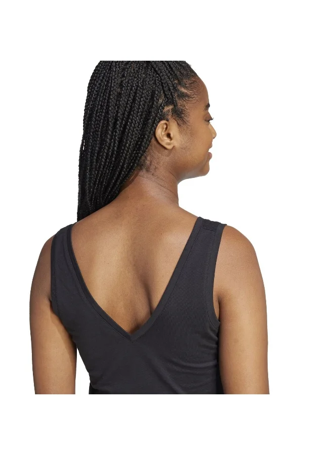 Adidas Adidas W Sl Sj Tk Black T-Shirt (Sleeveless) T-Shirts For Women