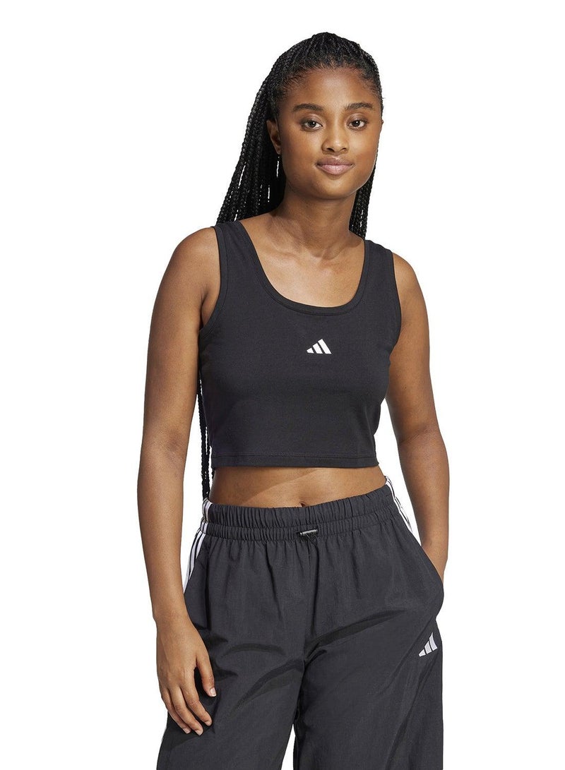 adidas تيشيرت نسائي بدون أكمام أسود - Image 1