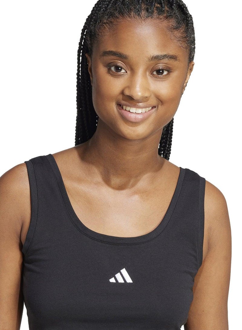 adidas تيشيرت نسائي بدون أكمام أسود - Image 3