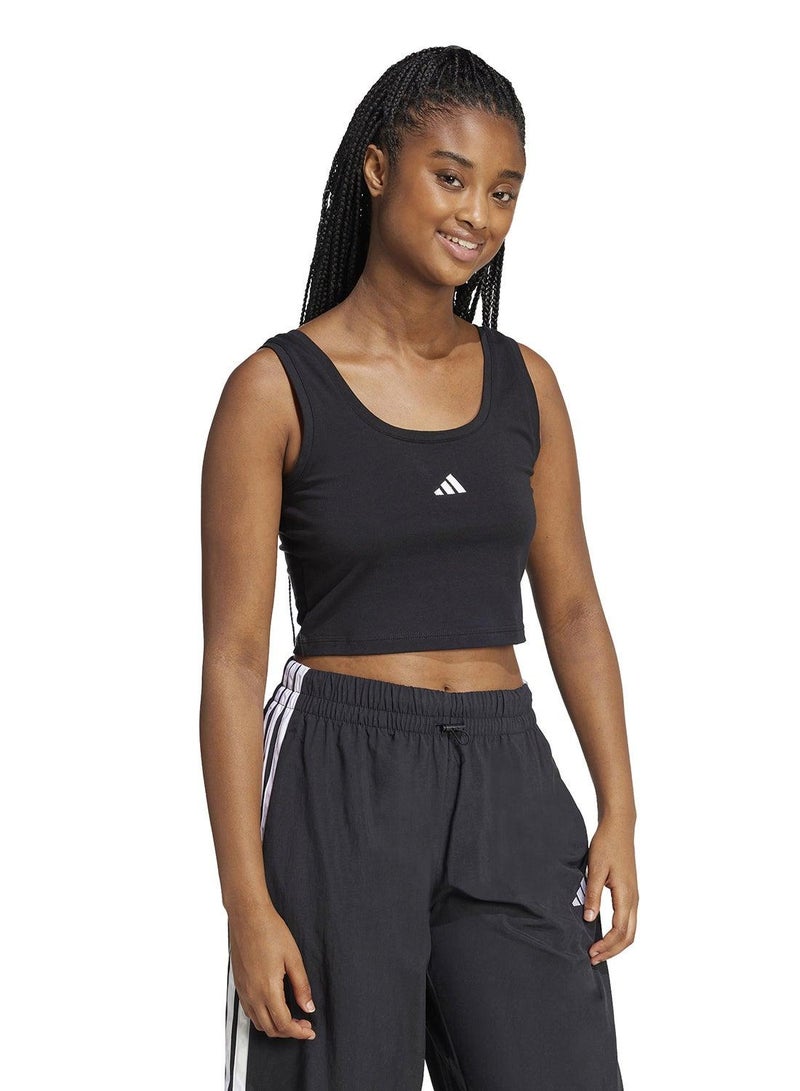 adidas تيشيرت نسائي بدون أكمام أسود - Image 5