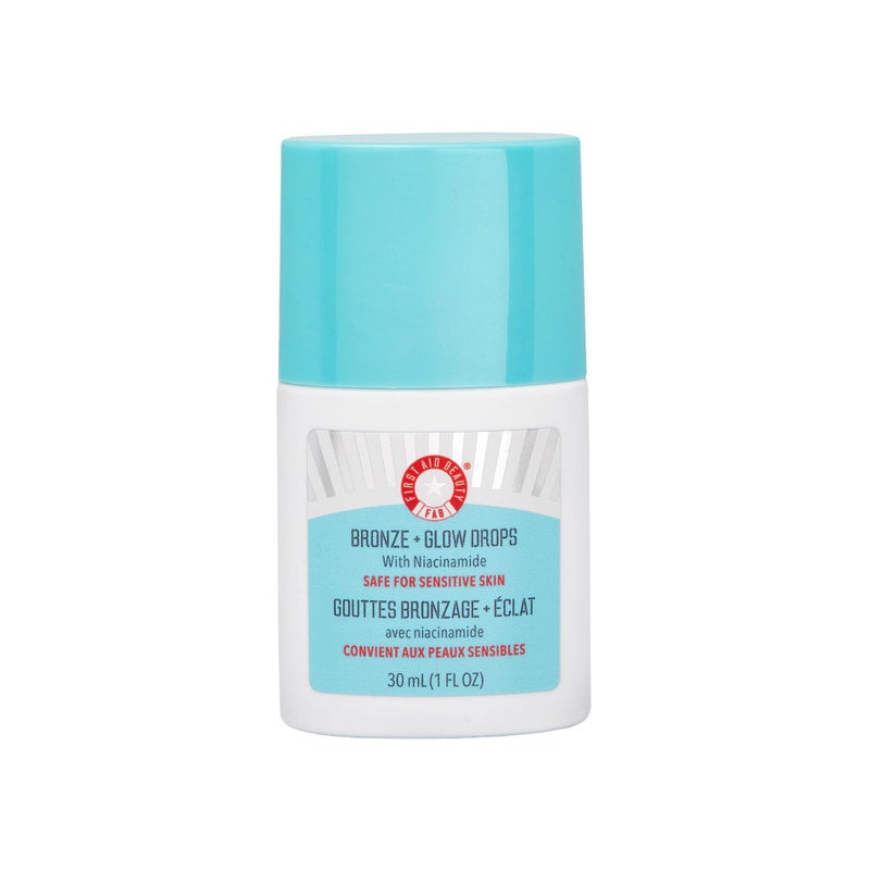 First Aid Beauty - Bronze + Glow Drops with Niacinamide, Visibly Evens Skin Tone, Blurs Pores and Hydrates for 24 hours with a Bronze Kiss of Color, Non-Comedogenic, Safe for Sensitive Skin, 1 oz - Image 1