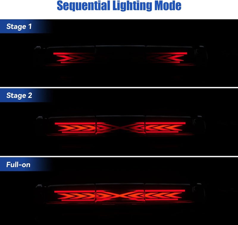 CMVT Auto X STYLE Sequential LED High Mount Stop Light for Chevy Silverado/GMC Sierra - Image 2