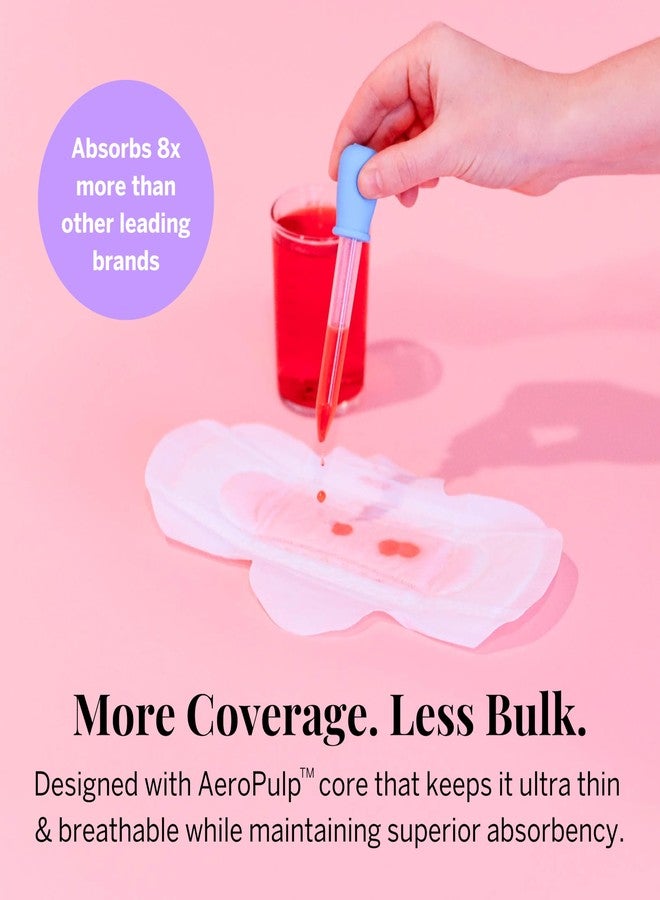 كأس بيكسي فوط بيكسي الصحية - فوط صحية للاستخدام مرة واحدة - غطاء من القطن العضوي - فوط صحية غير معطرة للنساء - قابلة للتحلل الحيوي - فوطة صحية عادية بأجنحة - 48 فوطة - Image 3