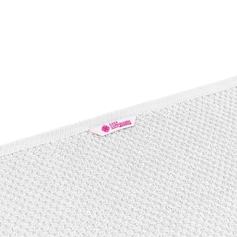 Casa Copenhagen - Egyptian Cotton Popcorn2 Pcs Hand Towel (40 X 60 cm) Colour : White - Image 3