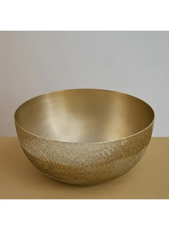 Home Box Catlyn Textured Aluminium Decorative Bowl 25 x 14 x 25 cm
