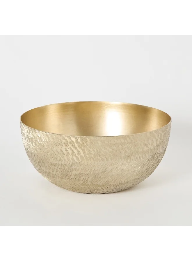Home Box Catlyn Textured Aluminium Decorative Bowl 25 x 14 x 25 cm