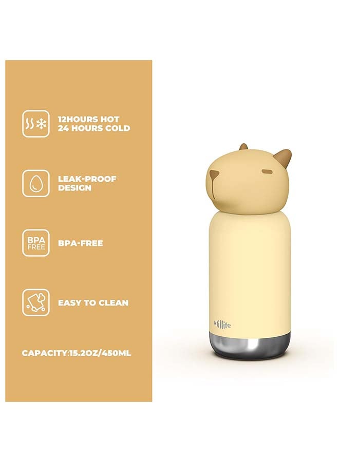 Utilife Zoofiesta Kids Insulated Water Bottle - Capybara Design - Leak-Proof & BPA-Free - Image 2