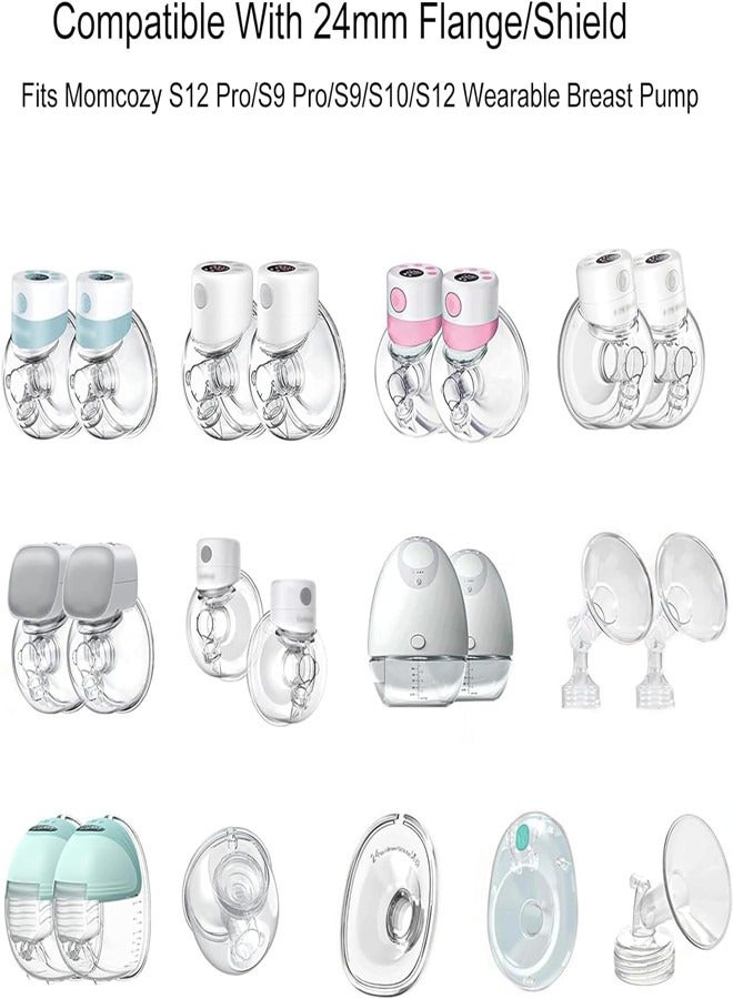 أوساويك ملحقات مضخة الثدي 13/15/17/19/21 ملم 5 قطع، مناسبة لميديلا، دروع طيفية 24 ملم/متوافقة مع موموكوزي S12 Pro/S9 Pro/S9/S12، S32/S21 مضخة الثدي القابلة للارتداء، خفض حجم نفق 24 ملم إلى الحجم الصحيح - Image 4