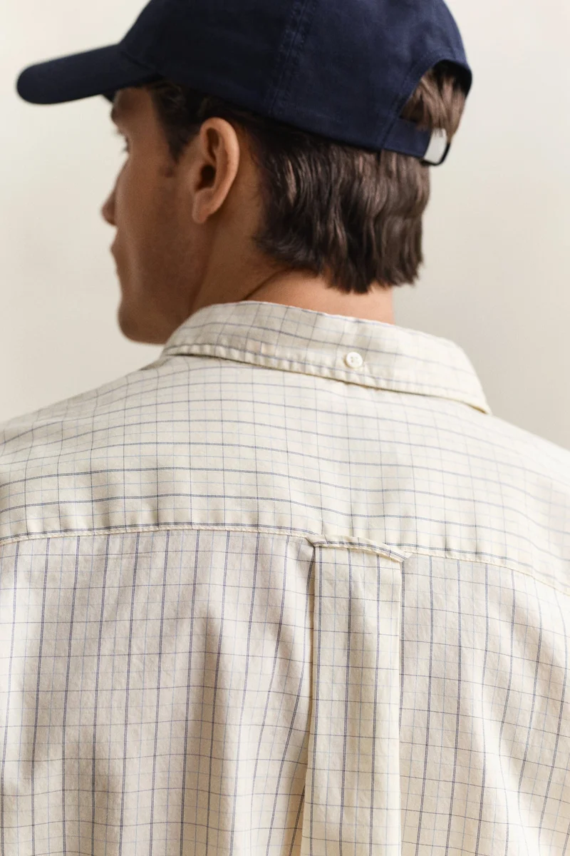 GANT  Relaxed Dreamy Oxford Check Shirt for Men | Best Price UAE