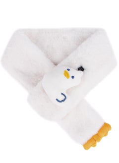 SYOSI USB Heated Scarf, Faux Rabbit Fur Scarf, with Adjustable USB Neck Heating Pad, Cartoon Cute Super Soft Plush Scarf, Fur Collar Cross Plush Scarf, for Boys Girls Women Autumn Winter  - Image 1