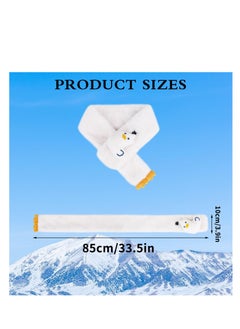 SYOSI USB Heated Scarf, Faux Rabbit Fur Scarf, with Adjustable USB Neck Heating Pad, Cartoon Cute Super Soft Plush Scarf, Fur Collar Cross Plush Scarf, for Boys Girls Women Autumn Winter  - Image 3