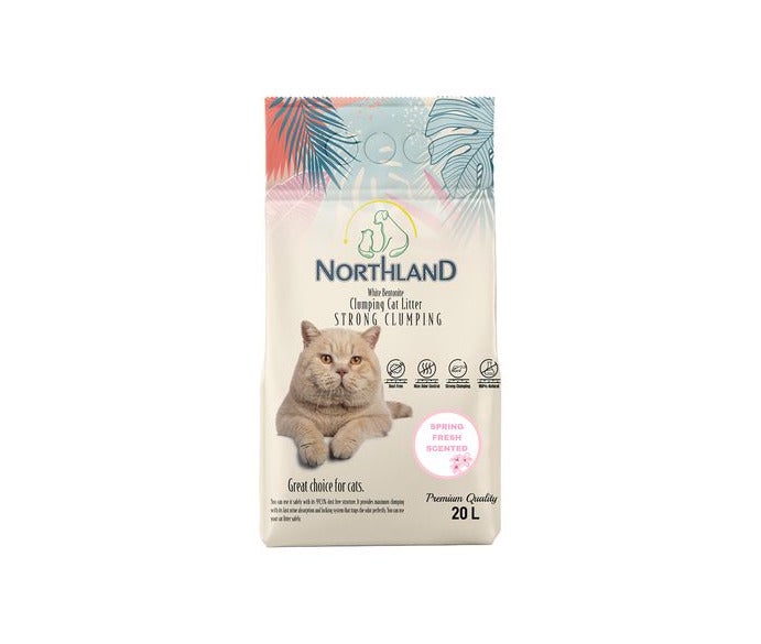 Northland Bentonite Clumping Cat Litter Spring Fresh Scent , 20 L