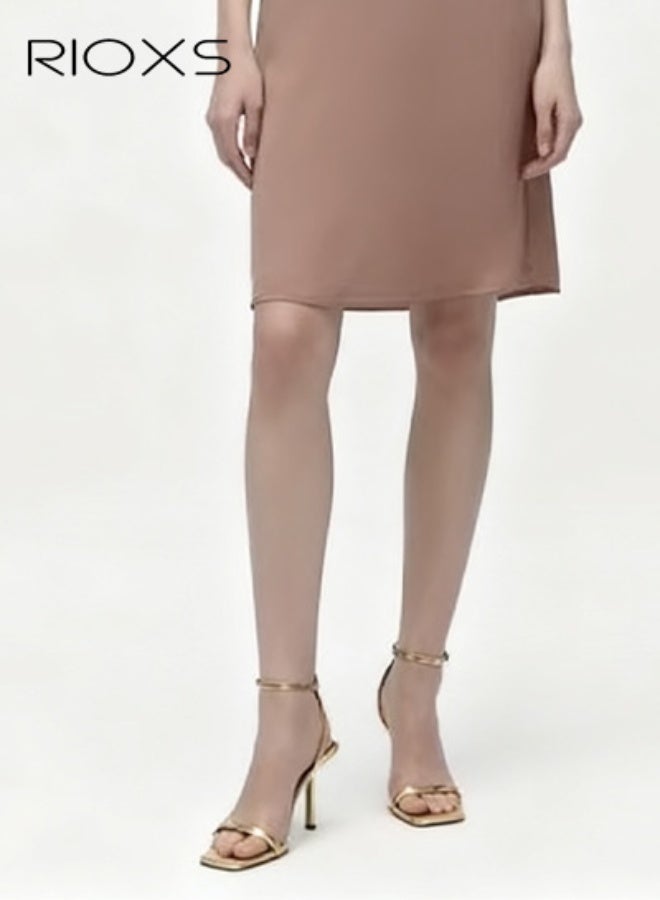 ريوكس صنادل نسائية بكعب عال، أحذية صنادل نسائية بكعب عال، صنادل نسائية بكعب عالٍ بكعب عالٍ للنساء، أحذية مربعة مفتوحة من الأمام مفتوحة، أحذية فساتين نسائية للأعراس، صنادل نسائية بحزام كاحل أنيق، صنادل مريحة بكعب عال، أحذية حفلات صيفية ذهبية - Image 1