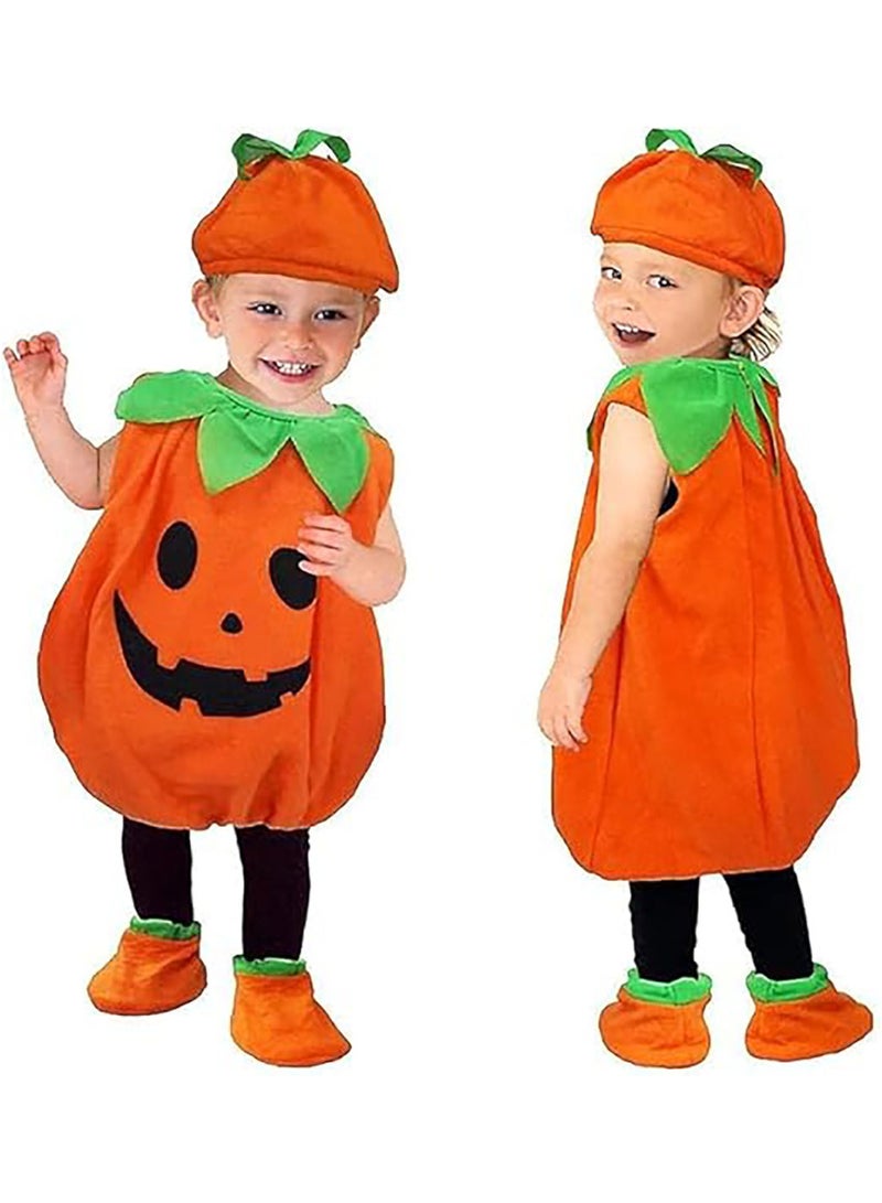AUTOYSUR Pumpkin Costume for Kids Infants Baby,Costume for Kids,Pumpkin Romper Hat Socks Outfit - Image 5