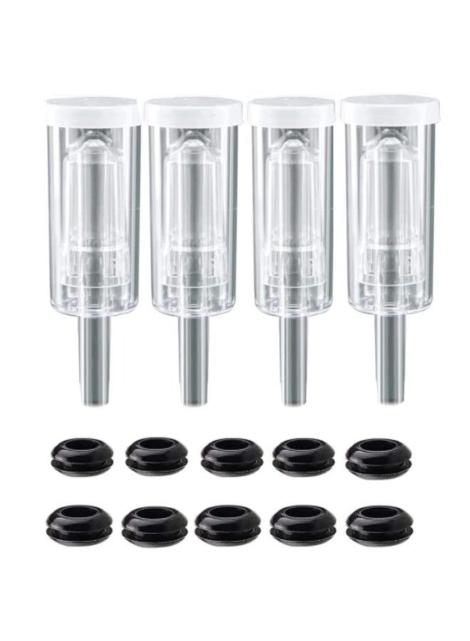 موثوقية التنبؤ مجموعة من 4 أقفال هواء مع 8 حلقات، مجموعة قفل هواء للتخمير، أقفال هواء لتخمير قفل الهواء للكومبوتشا ومخلل الملفوف - Image 1