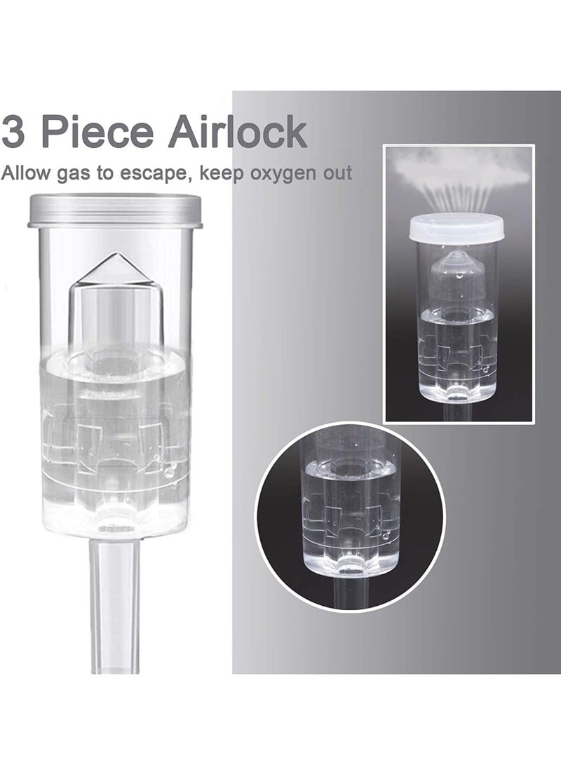 موثوقية التنبؤ مجموعة من 4 أقفال هواء مع 8 حلقات، مجموعة قفل هواء للتخمير، أقفال هواء لتخمير قفل الهواء للكومبوتشا ومخلل الملفوف - Image 3