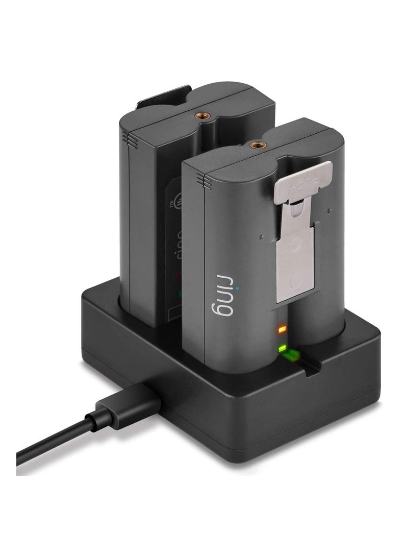 Anmi Ring Battery Charger, Dual Port Charging Station for Ring Spotlight Cam Battery, Ring Video Doorbell 2 & Ring Stick Up Cam Battery (Ring Batteries NOT Included) - Image 1