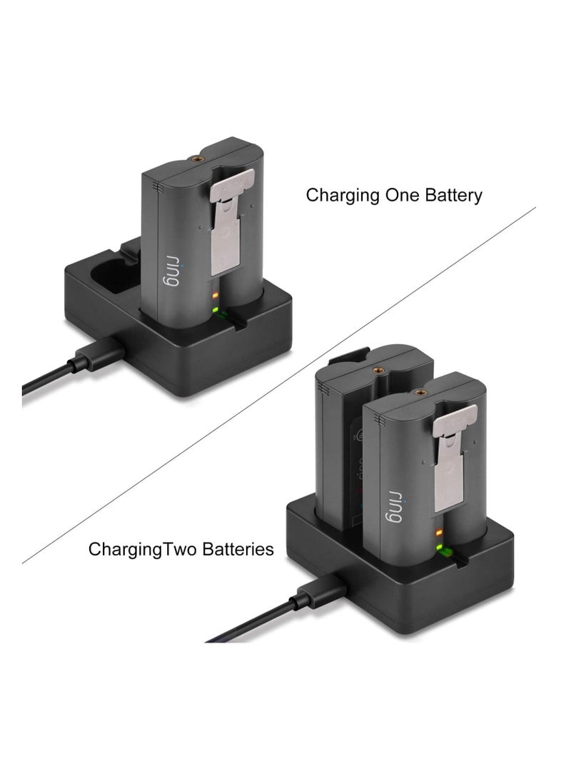 Anmi Ring Battery Charger, Dual Port Charging Station for Ring Spotlight Cam Battery, Ring Video Doorbell 2 & Ring Stick Up Cam Battery (Ring Batteries NOT Included) - Image 3