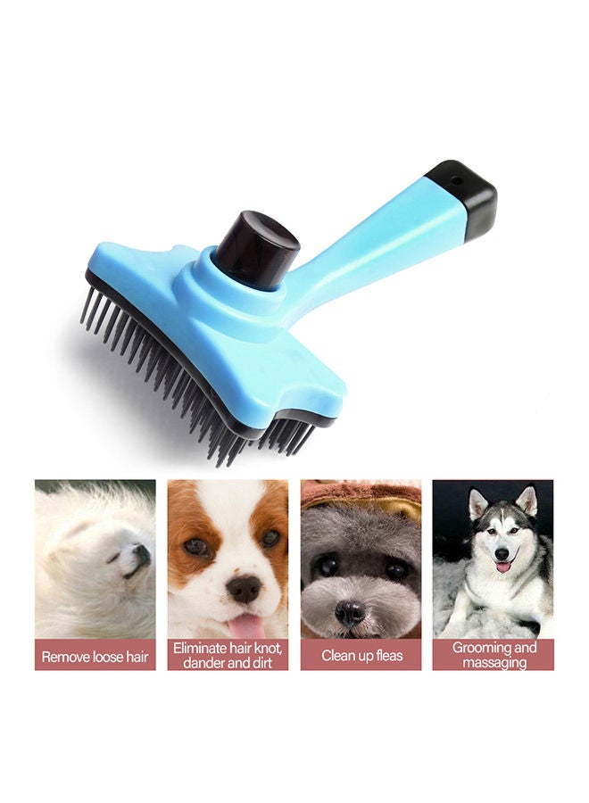إسكدنيا فرشاة لتنظيف شعر الحيوانات الأليفة أزرق 20x5x12سم - Image 3