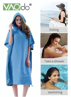 VAOdo Beach Bathrobe Thickened Soft Material Quickly Absorbs Moisture Suitable for Men and Women Swimming Pool Beach Bathroom  - Image 4