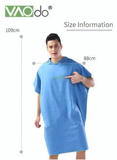 VAOdo Beach Bathrobe Thickened Soft Material Quickly Absorbs Moisture Suitable for Men and Women Swimming Pool Beach Bathroom  - Image 2